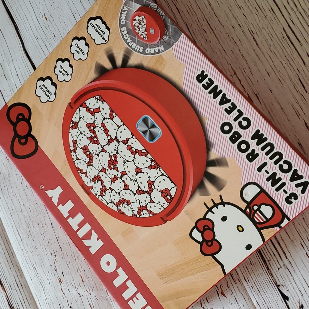 🆕️ SANRIO HELLO KITTY RED AND WHITE 3-IN-1 ROBO VACUUM CLEANER ❤️🤍